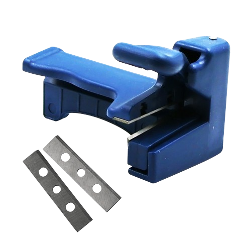 Ручний торцевий обрізач кромки для ПВХ, АБС, меламін, дерево з 2 лезами, триммер, фото 1