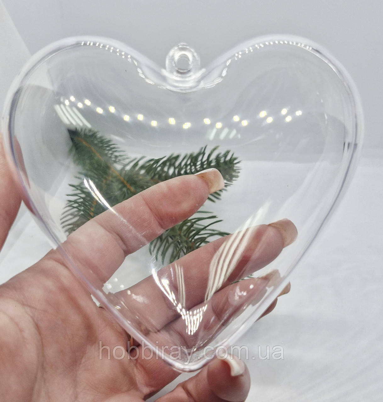 Акриловє сердце. Роз'ємне.  10 см. 1 шт., фото 1