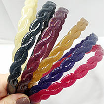 Обруч для волосся "Косочка з блискітками"