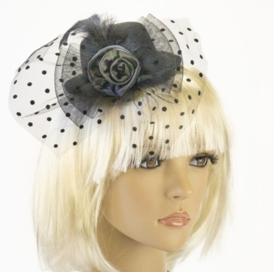 Капелюх шляпка тендітна Гламур (чорна) ABC