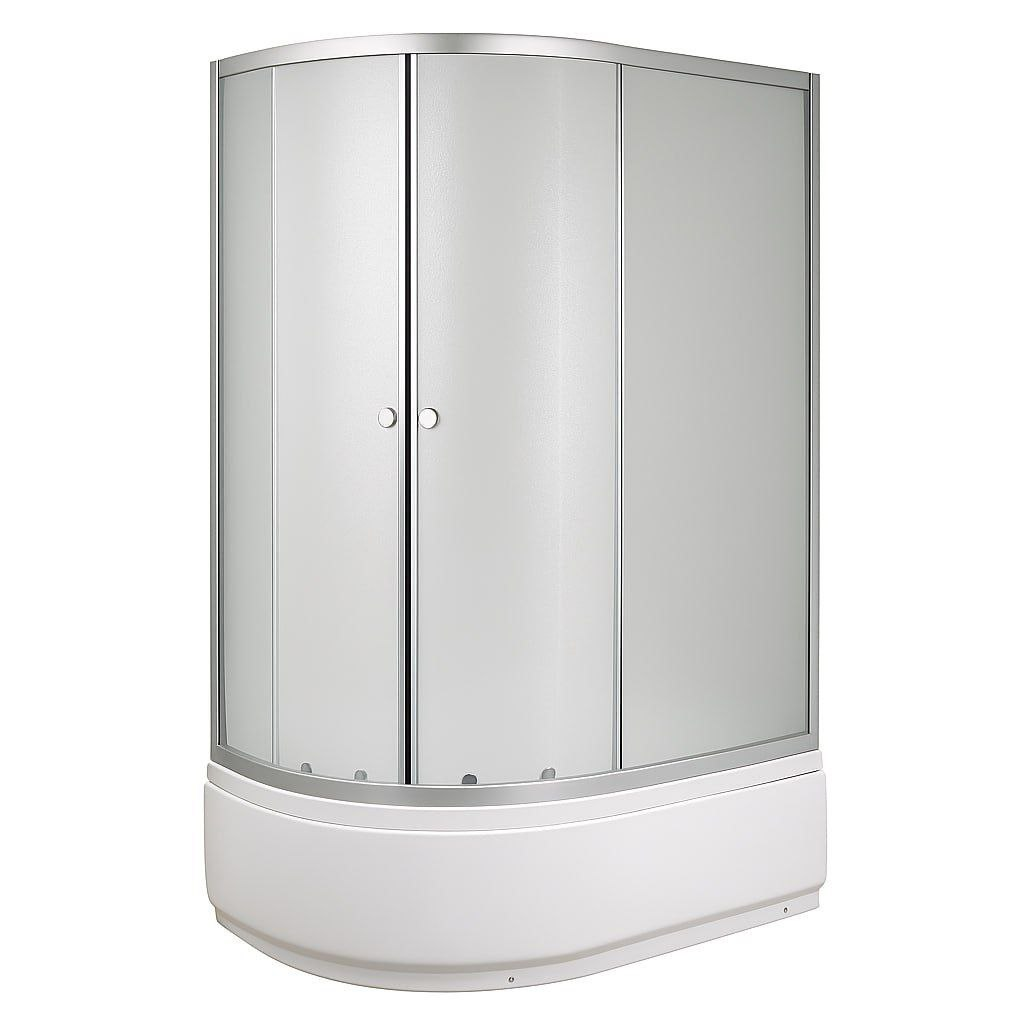 Душова кабіна Sansa S120-80/40R 120х80х197 см з глибоким піддоном сатин скло шиншила