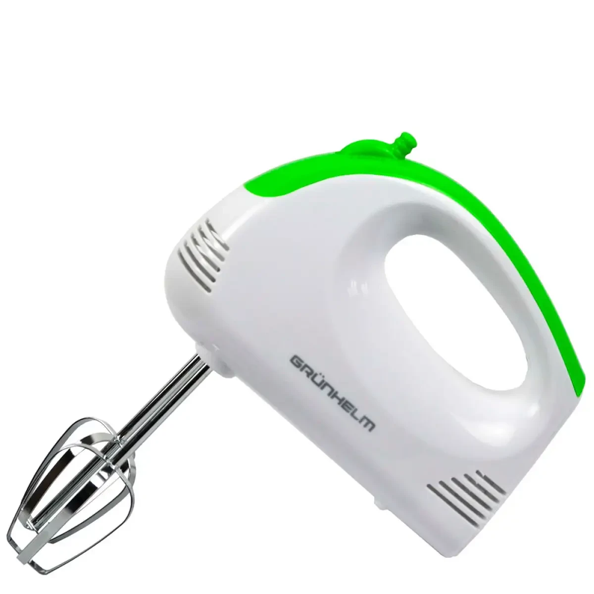 Міксер ручний GRM-611 GRUNHELM 200 Вт 5 швидкостей з насадками у комплекті занурювального типу зелений, фото 1