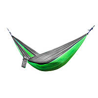 Підвісний гамак на кільцях, колір салатовий+сірий