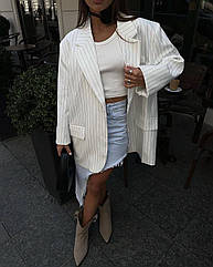 Піджак oversize by Korea Модель: 1493-0770 Колір: графіт, айворі