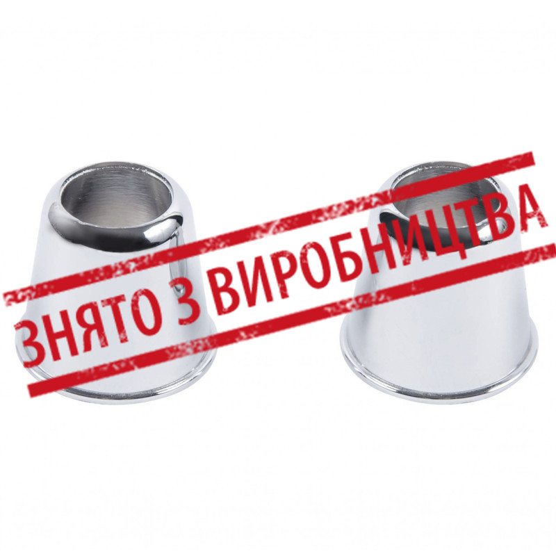 Декоративна чашка на гранбуксу хром Villa (М22) між ручкою букси і змішувачем, фото 1