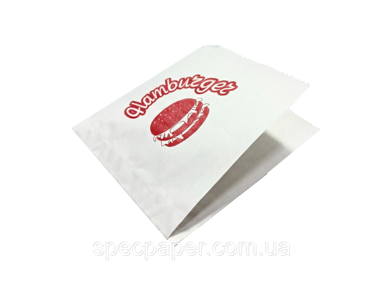 Куточок для гамбургера 150*135*0 з друком (0,19грн./шт.)