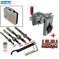 Кондуктор 3-в-1 для свердління та фіксації — універсальний столярний шаблон із швидким затискачем V4