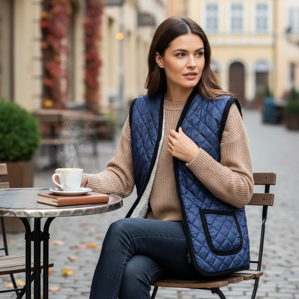 Безрукавка на овчині з вирізом M, фото 1