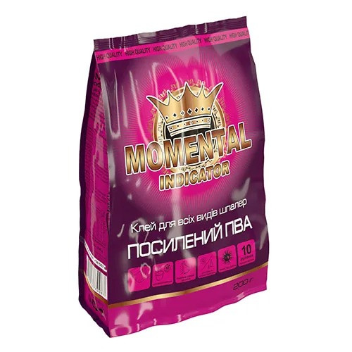 Клей для всіх видів шпалер 200 г з Індикатором Momental, фото 1