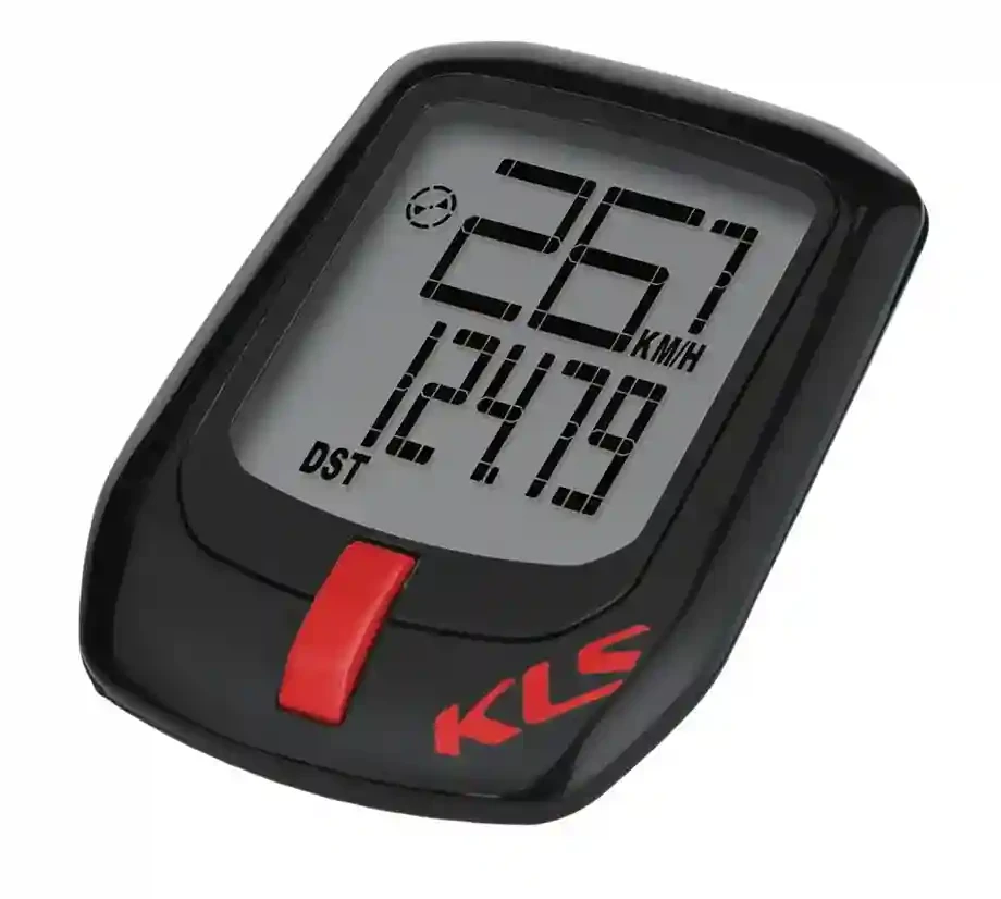 Велокомп'ютер спідометр на велосипед дротовий KLS Direct 6-функцій (без ф-ї "час в дорозі") чорно-червоний, фото 1