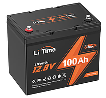 Акумулятор Li-TIME Group 24 LiFePO4 12.8v 100ah 1280Wh, (100/100A)