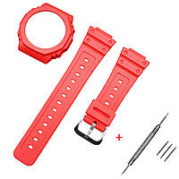 Ремінець + безель (рант) для Casio G-Shock GA-2100 Red SI