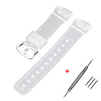 Ремінець для Casio G-Shock DW-5600/6900/G-5600/GW-M5610 Translucent Silver