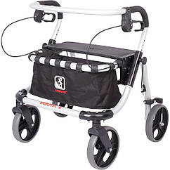 Алюмінієвий ролатор Rebotec Rebotec POLO PLUS-T (M) з сидінням і сумкою — легкий складаний ролатор для літніх та реабілітаці