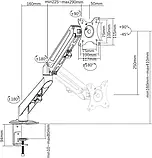 Настольное крепление для монитора Brateck LDT25-C012 Black, фото 2