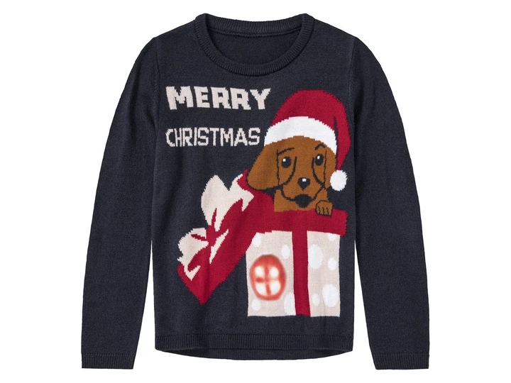 Светр різдвяний синій Merry Cristmas Lupilu 110-116см, фото 1