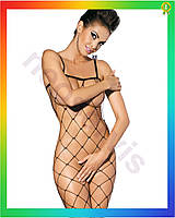 NS Комбинезон в крупную Neo Lux сетку Obsessive черный для эротических игр с открытым доступом сексуал 25Neo-ss