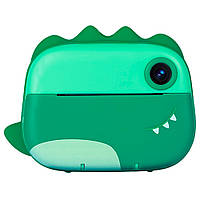 Дитяча цифрова камера з миттєвим друком М05, екран IPS 2,4-дюйма, Зелений Динозавр