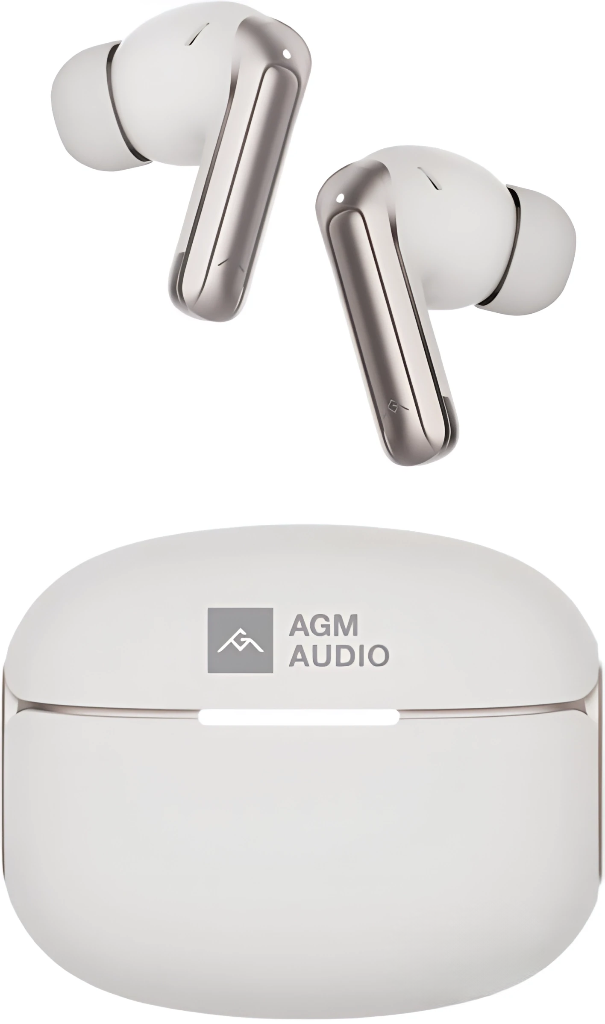 Бездротові навушники AGM Buds 8 White IPX4 Bluetooth 5.4 для спорту бігу вело Білий, фото 1