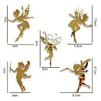 Топер для торта Фея 5 шт двосторонній