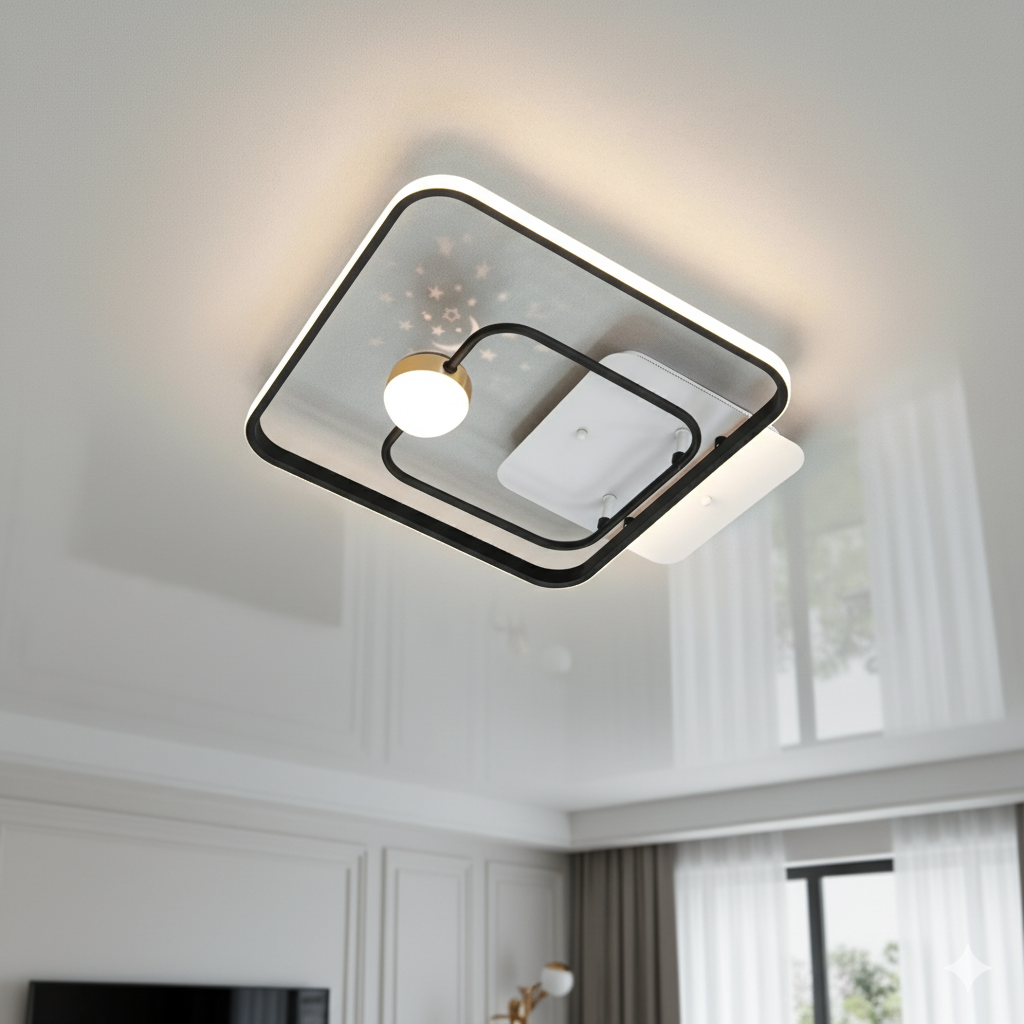 Люстра дитяча для хлопчика Diasha 45W до 10 м² колір Чорний + Білий MX2989-2B WH+BK, фото 1