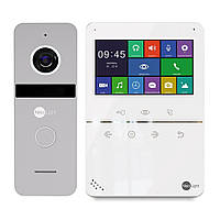 Комплект відеодомофона NeoLight TETTA+ і панель виклику SOLO Silver