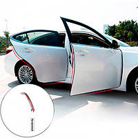 Молдинг на кромку дверей без основи Чорний 5м (6*5мм)