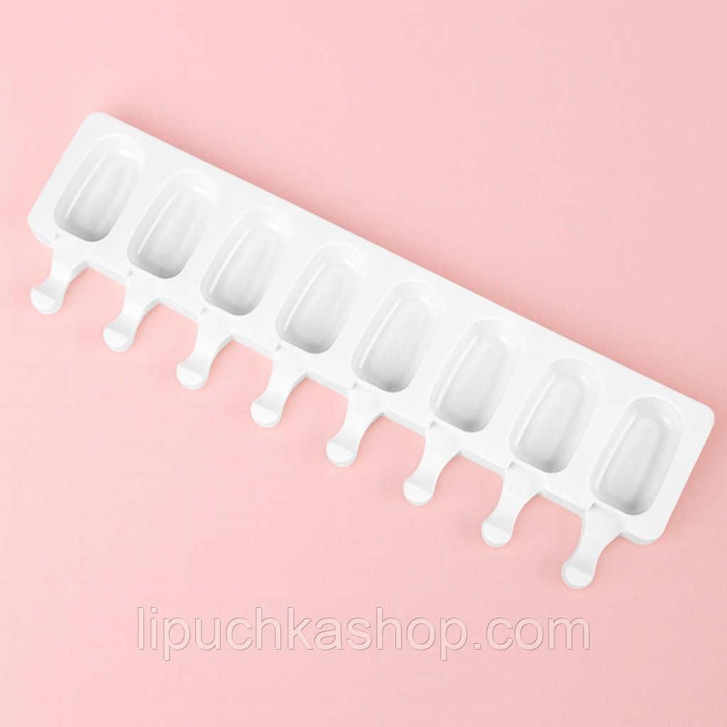 Форма силіконова для міні ескімо на 8 шт — форма для морозива та десертів, фото 1