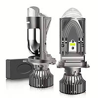 Лампа LED Міні Лінзи H4 D35мм 100/120w 10000/12000Lm 6500K 3570+5050 Chip Matrix 12V "M01K-T"