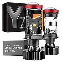Лампа LED Міні Лінзи H4 D37мм 70/100w 8000/11000LM/6000K 3570 Module 9-24V Canbus Y7D грузові авто