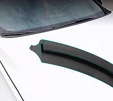 Молдинг на капот вітровий Чорний 1,5м (15*15мм)