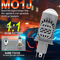 Лампа LED Міні Лінзи H4 D35мм 80/100w 9000/11000Lm 6000K 3570 Chips 12v "M01J"