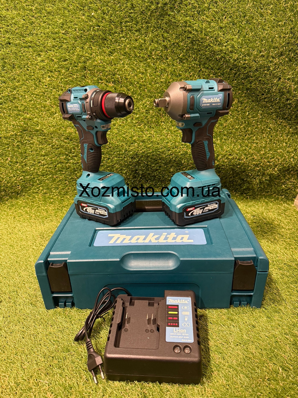 Набір Makita 2в1 (48V, 6AH) безщітковий, Шуруповерт Makita DTW 458 + гайковерт Makita DTW 1000, фото 1