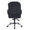 Крісло офісне з металевою хромованою хрестовиною Bonro BN-6070. Колір чорний, фото 5