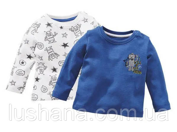 Кофти реглани лонгсліви Lupilu на хлопчика малюка  / набір 2 шт. / роботи / р.74-80 - 6-12 місяців, фото 1