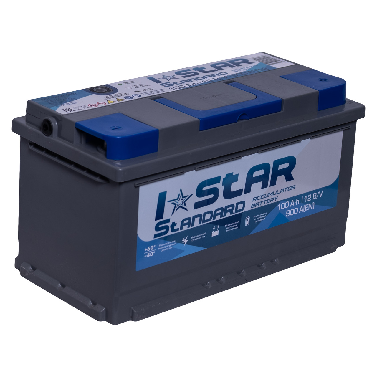Акумулятор автомобільний 100А·год (-/+) I STAR АКБ 353x175x190, фото 1