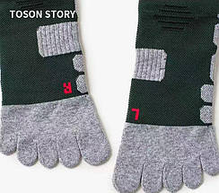 Чоловічі шкарпетки Tonson з пальцями (40-43) махрова стопа зимові, фото 4