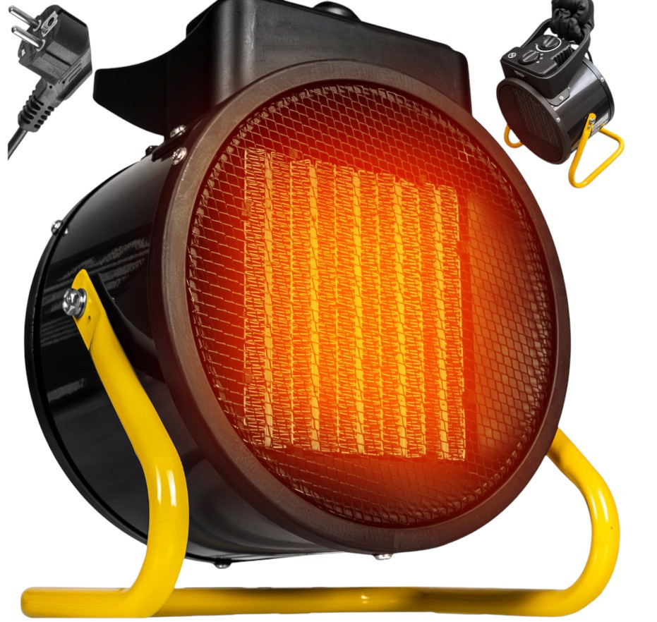 Тепловентилятор побутовий MalTec HE2000 2 кВт тепловентилятор електричний тепловентилятор для кімнати керамічний