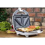 Мультимейкер Grunhelm GSM800 800 Вт 3 змінні панелі  (бутерброди, гриль, вафлі) антипригарне покриття, фото 5