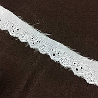 Прошва біла (шиття) вузька, ширина 2 см