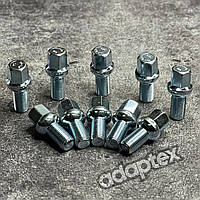 Болт колісний Audi Cupra Seat Skoda Volkswagen M14x1.5x24мм Сфера Хром Ключ 17