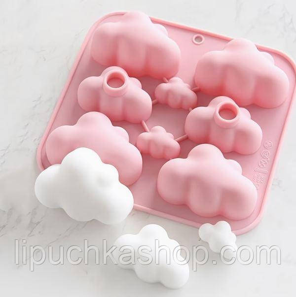 Форма силіконова "Хмари та хмаринки" 8 шт, фото 1