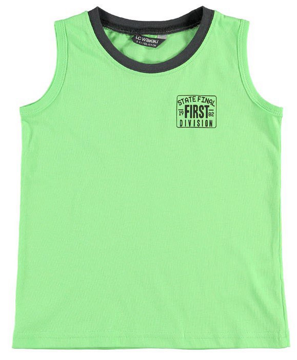 Майка для хлопчика LC Waikiki салатового кольору 100% бавовна