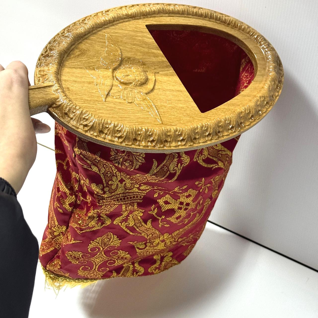 Карнавка з ручкою для збору пожертв з різьбою, фото 1