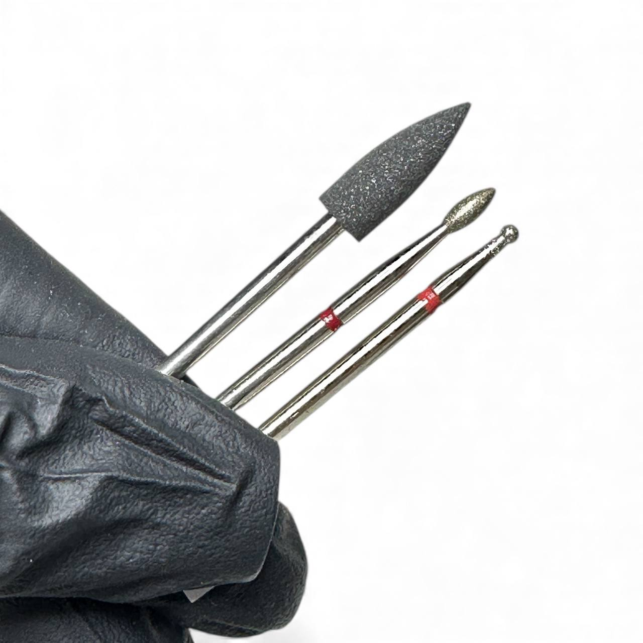 Фрези алмазні для манікюру набір 3 шт (18,22)