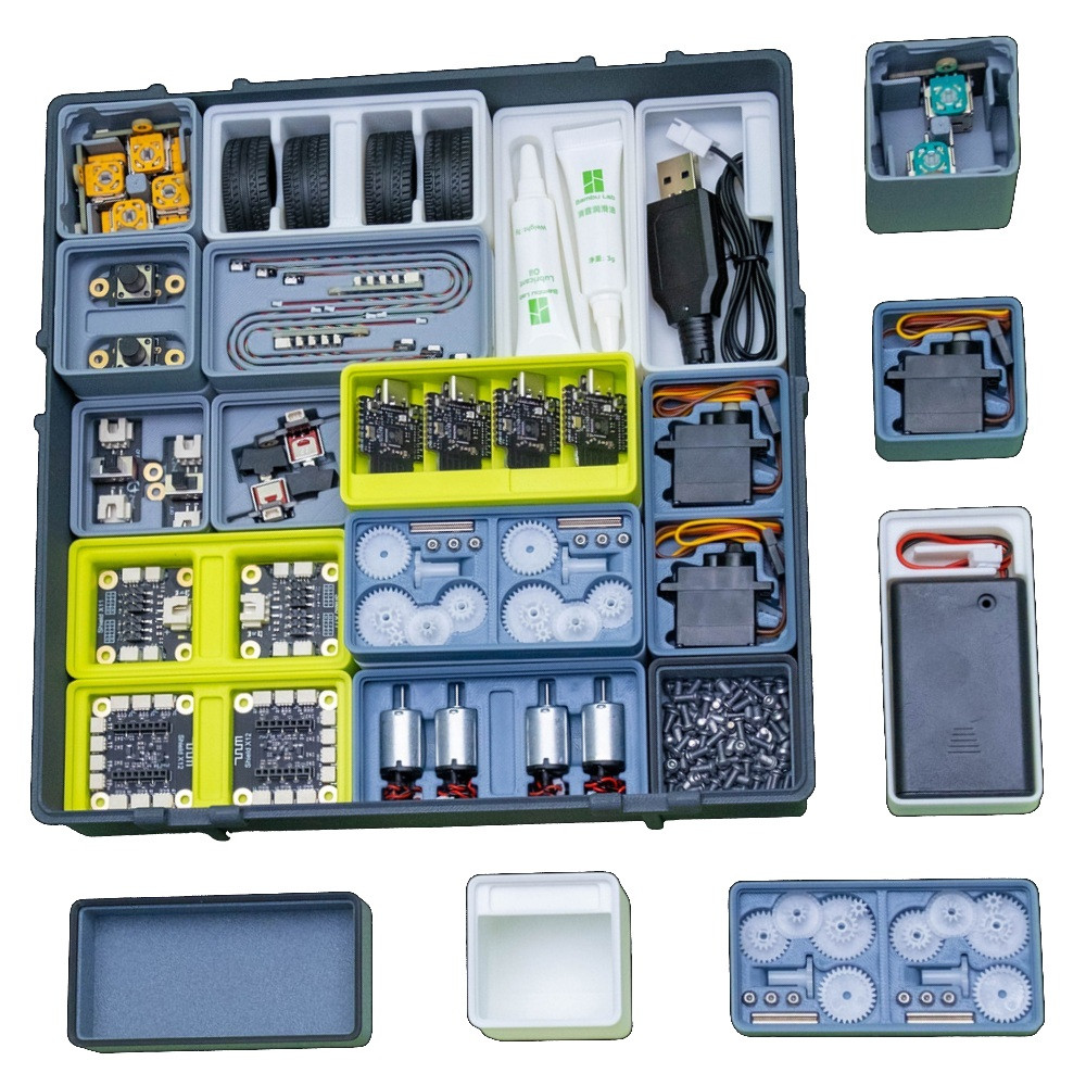 DIY комплект для друку та збірки — Електронні модулі Bambu Lab CyberBrick Ultimate Hardware Kit - ZK003 (2 Remote, 2 Car), фото 1