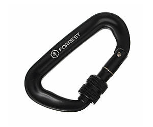 Карабін Forrest D-shape Lorck Climbing Carabiner 81x50мм Black (202317) FDLCC-B