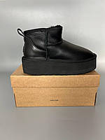 Ugg Classic Ultra Mini Platform XL Black Leather БРАК 366