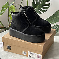 UGG Neumel Platform Zip Slipper Black
