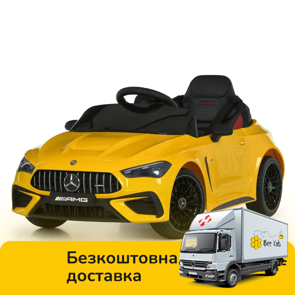 Електромобіль Mercedes дитячий (р/к, 4мотори:2х25W, 2х30W, 1акум12V9AH, MP3, BLUETOOTH) Bambi M 6292EBLR-6 Жовтий, фото 1